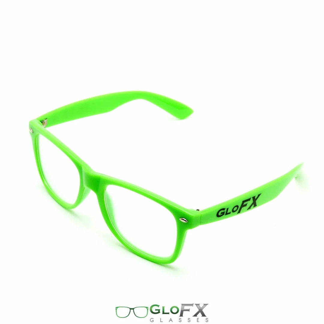 Rave Glasses & Goggles GloFX Ultimate Diffraction Glasses - Green - Clear 6 Rave Glasses & Goggles GloFX Ultimate Diffraction Glasses - Green - Clear