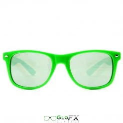 GloFX Ultimate Diffraction Glasses - Green - Emerald Tinted Rave Glasses & Goggles