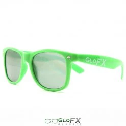 GloFX Ultimate Diffraction Glasses - Green - Emerald Tinted Rave Glasses & Goggles