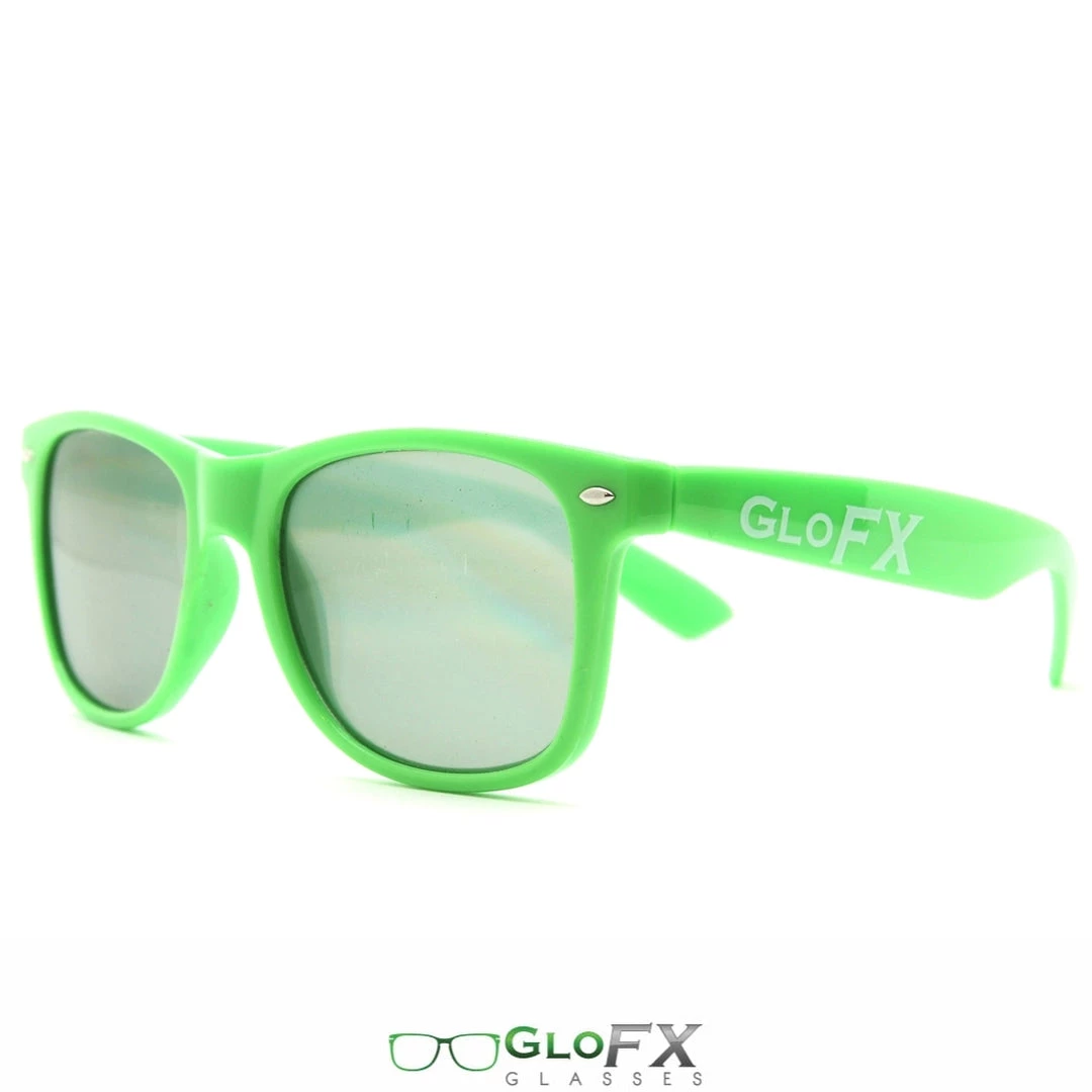 GloFX Ultimate Diffraction Glasses - Green - Emerald Tinted Rave Glasses & Goggles 4 GloFX Ultimate Diffraction Glasses - Green - Emerald Tinted Rave Glasses & Goggles