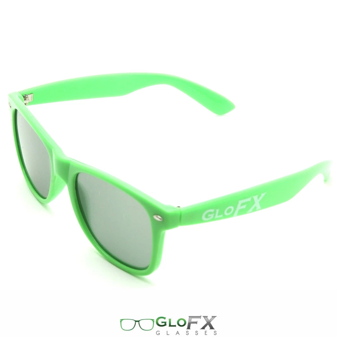 GloFX Ultimate Diffraction Glasses - Green - Emerald Tinted Rave Glasses & Goggles 6 GloFX Ultimate Diffraction Glasses - Green - Emerald Tinted Rave Glasses & Goggles