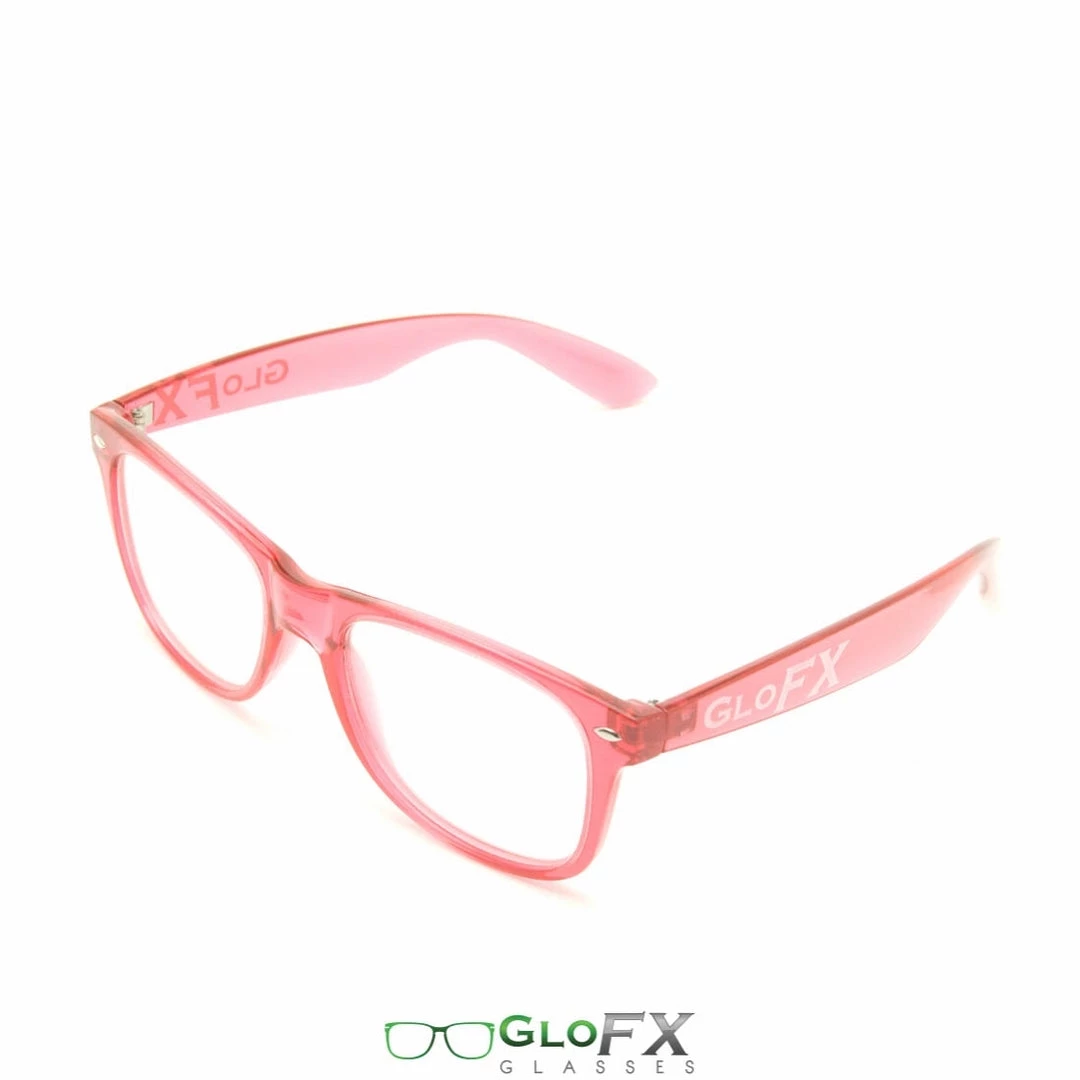 Rave Glasses & Goggles GloFX Ultimate Diffraction Glasses - Transparent Red - Clear 6 Rave Glasses & Goggles GloFX Ultimate Diffraction Glasses - Transparent Red - Clear