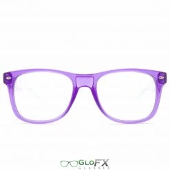 GloFX Ultimate Diffraction Glasses - Transparent Purple - Clear