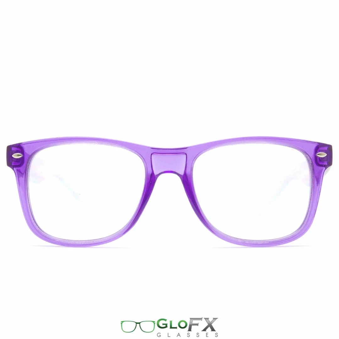GloFX Ultimate Diffraction Glasses - Transparent Purple - Clear 3 GloFX Ultimate Diffraction Glasses - Transparent Purple - Clear