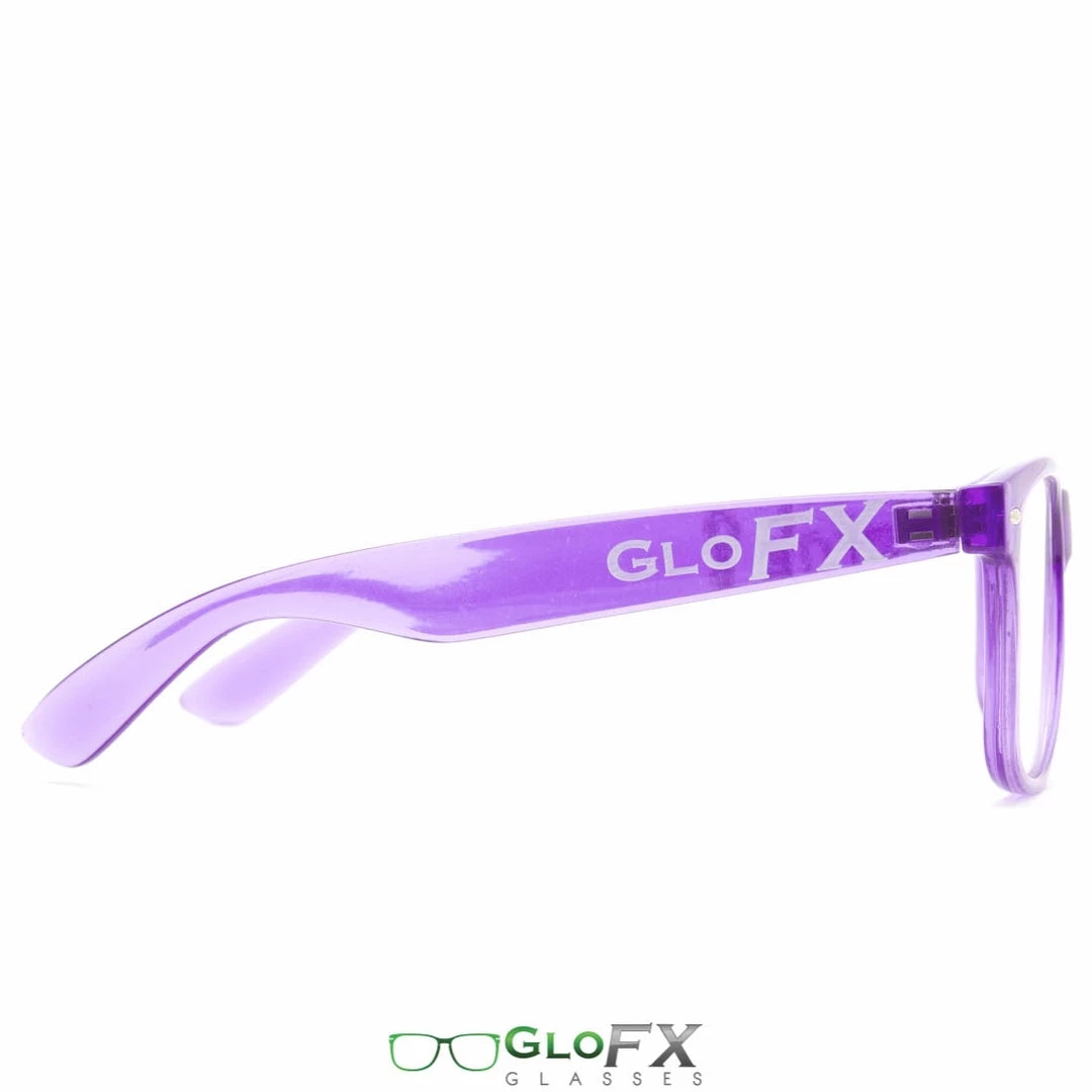 GloFX Ultimate Diffraction Glasses - Transparent Purple - Clear 5 GloFX Ultimate Diffraction Glasses - Transparent Purple - Clear