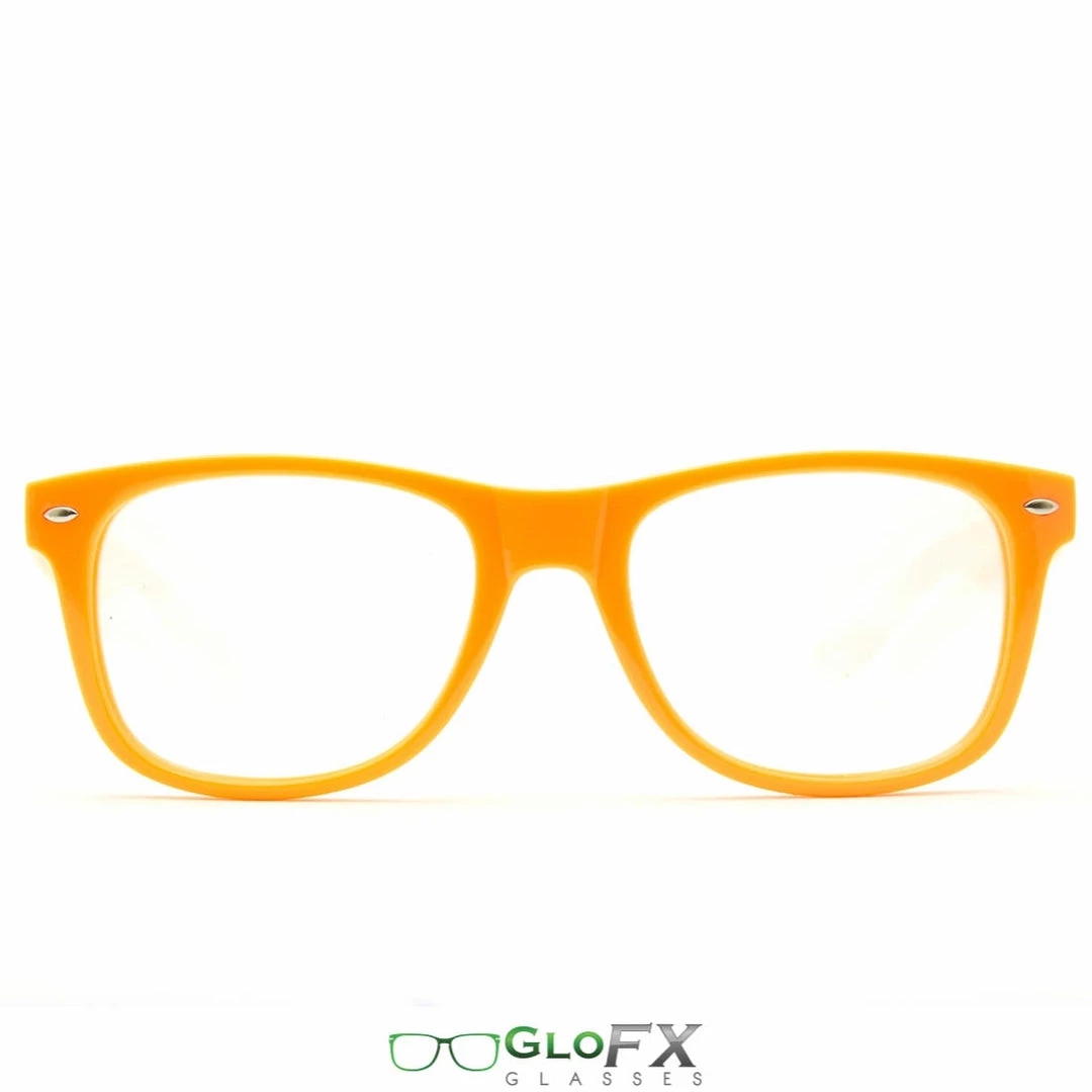 GloFX Ultimate Diffraction Glasses - Orange - Clear 3 GloFX Ultimate Diffraction Glasses - Orange - Clear