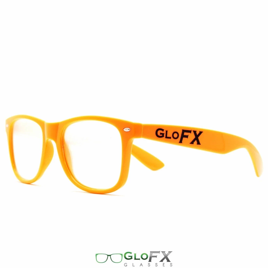 GloFX Ultimate Diffraction Glasses - Orange - Clear 4 GloFX Ultimate Diffraction Glasses - Orange - Clear