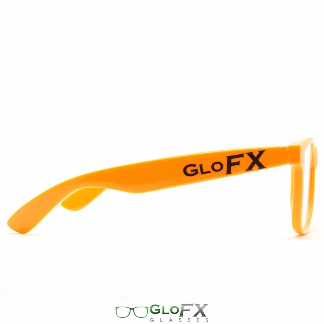 GloFX Ultimate Diffraction Glasses - Orange - Clear 5 GloFX Ultimate Diffraction Glasses - Orange - Clear