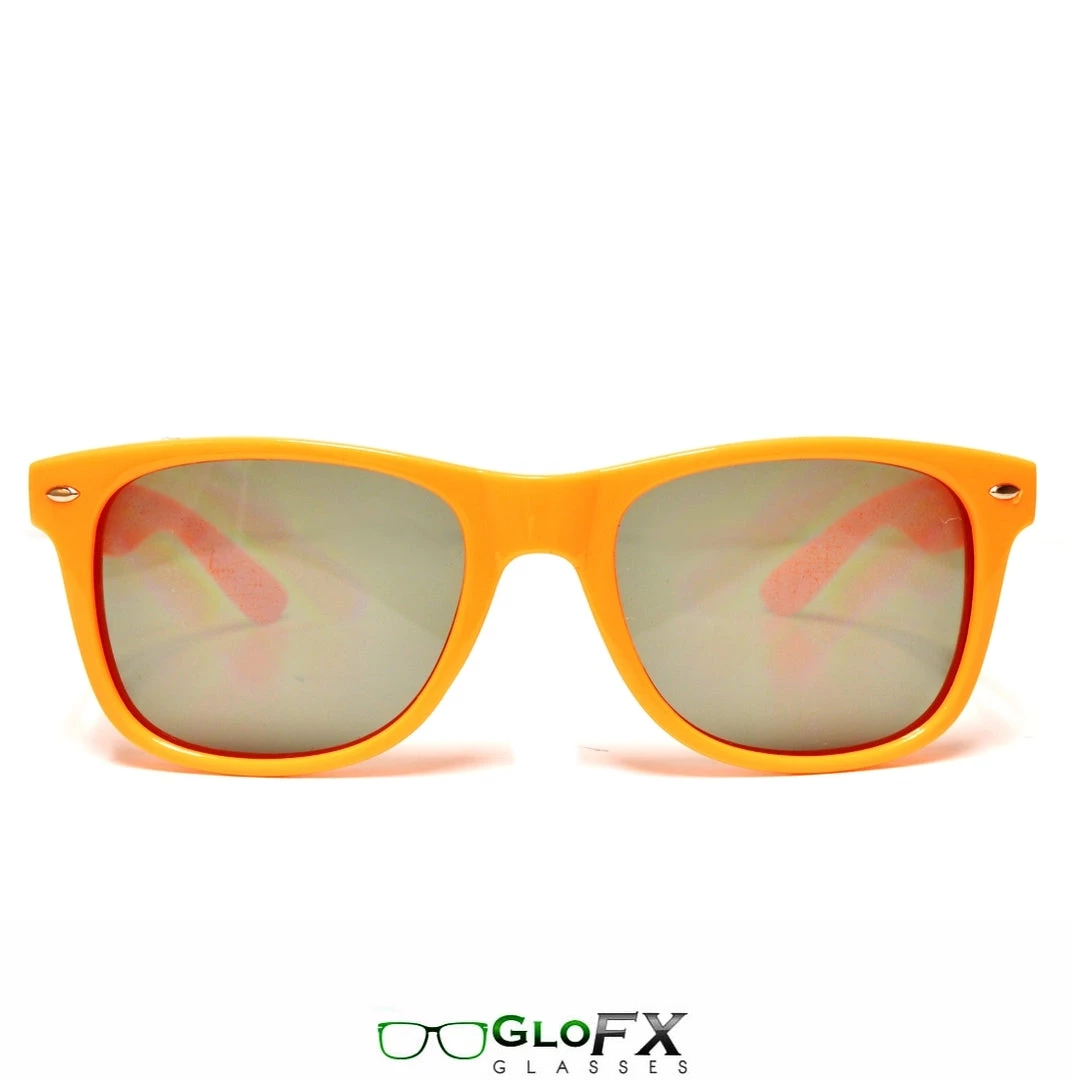 GloFX Ultimate Diffraction Glasses - Orange - Emerald Tinted Rave Glasses & Goggles 3 GloFX Ultimate Diffraction Glasses - Orange - Emerald Tinted Rave Glasses & Goggles