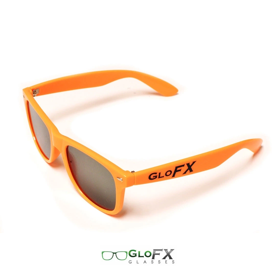 GloFX Ultimate Diffraction Glasses - Orange - Emerald Tinted Rave Glasses & Goggles 6 GloFX Ultimate Diffraction Glasses - Orange - Emerald Tinted Rave Glasses & Goggles