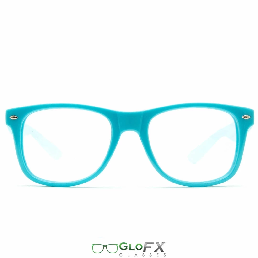 GloFX Ultimate Diffraction Glasses - Blue - Clear Rave Glasses & Goggles 3 GloFX Ultimate Diffraction Glasses - Blue - Clear Rave Glasses & Goggles