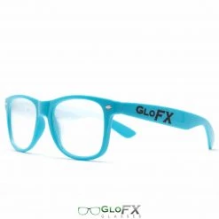 GloFX Ultimate Diffraction Glasses - Blue - Clear Rave Glasses & Goggles
