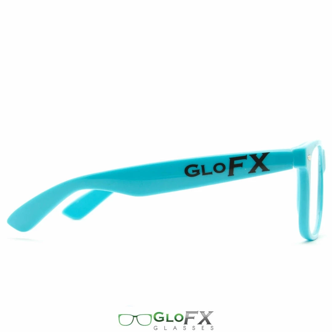GloFX Ultimate Diffraction Glasses - Blue - Clear Rave Glasses & Goggles 5 GloFX Ultimate Diffraction Glasses - Blue - Clear Rave Glasses & Goggles