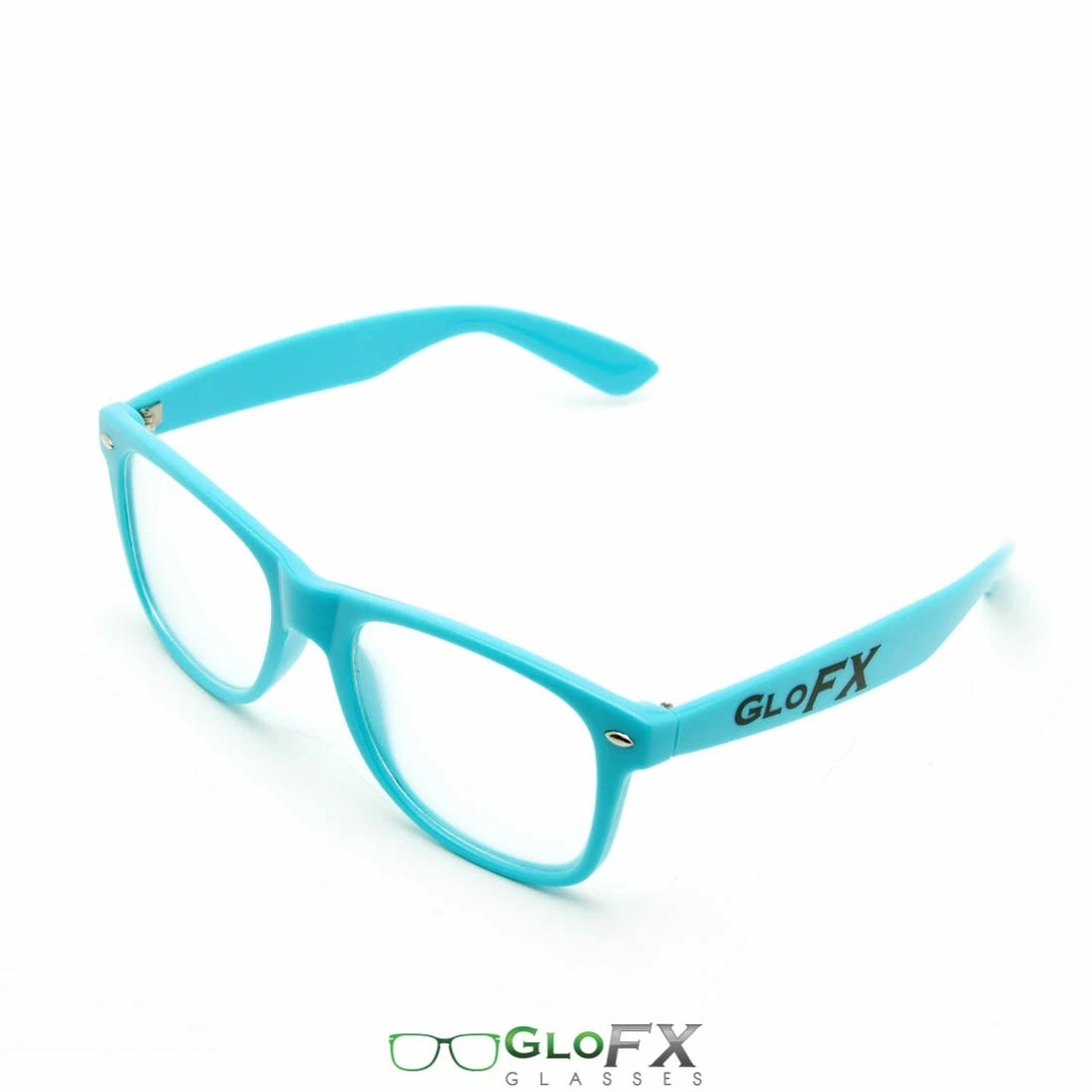 GloFX Ultimate Diffraction Glasses - Blue - Clear Rave Glasses & Goggles 6 GloFX Ultimate Diffraction Glasses - Blue - Clear Rave Glasses & Goggles