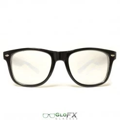 GloFX Ultimate Extreme Diffraction Glasses - Black - Clear Rave Glasses & Goggles
