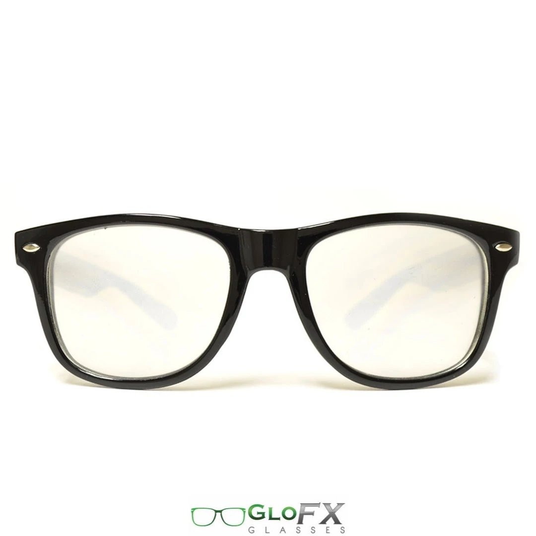GloFX Ultimate Extreme Diffraction Glasses - Black - Clear Rave Glasses & Goggles 3 GloFX Ultimate Extreme Diffraction Glasses - Black - Clear Rave Glasses & Goggles