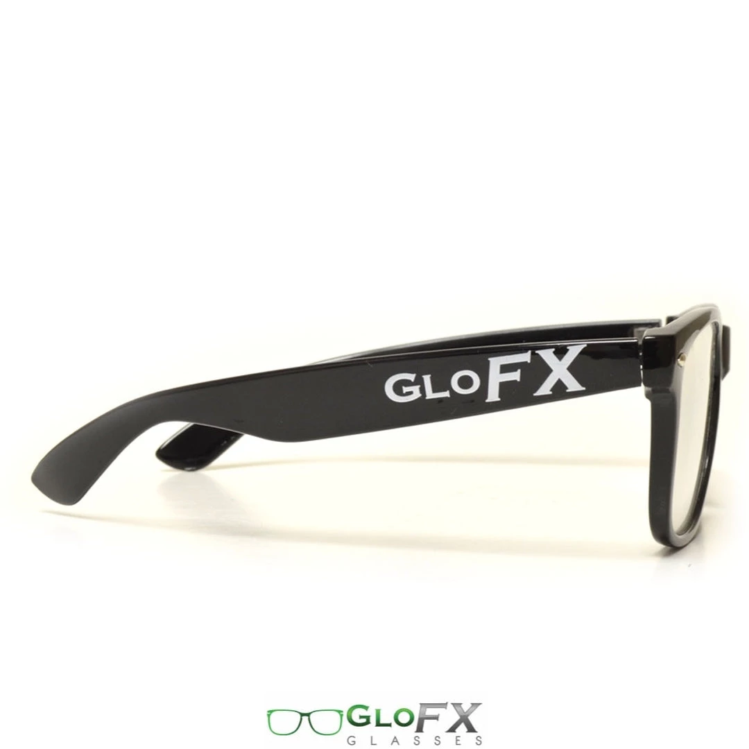 GloFX Ultimate Extreme Diffraction Glasses - Black - Clear Rave Glasses & Goggles 5 GloFX Ultimate Extreme Diffraction Glasses - Black - Clear Rave Glasses & Goggles