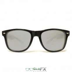 GloFX Ultimate Extreme Diffraction Glasses - Black - Emerald Tinted Rave Glasses & Goggles