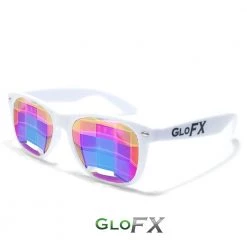 GloFX Ultimate Kaleidoscope Glasses - White - Bug-Eye