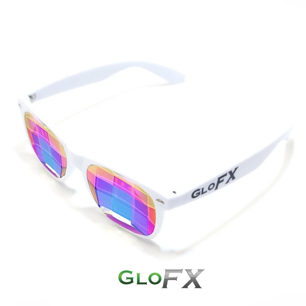 GloFX Ultimate Kaleidoscope Glasses - White - Bug-Eye 5 GloFX Ultimate Kaleidoscope Glasses - White - Bug-Eye