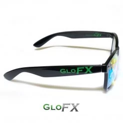 GloFX Ultimate Kaleidoscope + Diffraction Glasses - Black New In 15 GloFX Ultimate Kaleidoscope + Diffraction Glasses - Black New In
