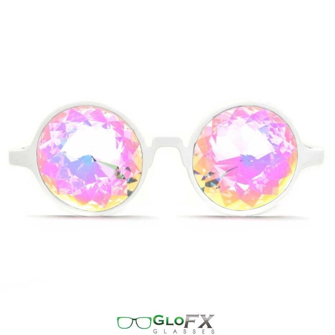 GloFX Kaleidoscope Glasses - White - Rainbow 3 GloFX Kaleidoscope Glasses - White - Rainbow
