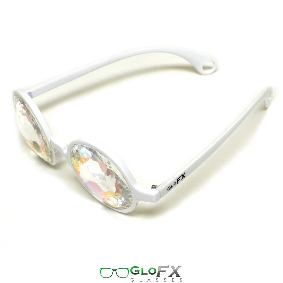 GloFX Kaleidoscope Glasses - White - Rainbow 6 GloFX Kaleidoscope Glasses - White - Rainbow
