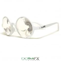 Rave Glasses & Goggles GloFX Kaleidoscope Glasses - White - Clear Wormhole