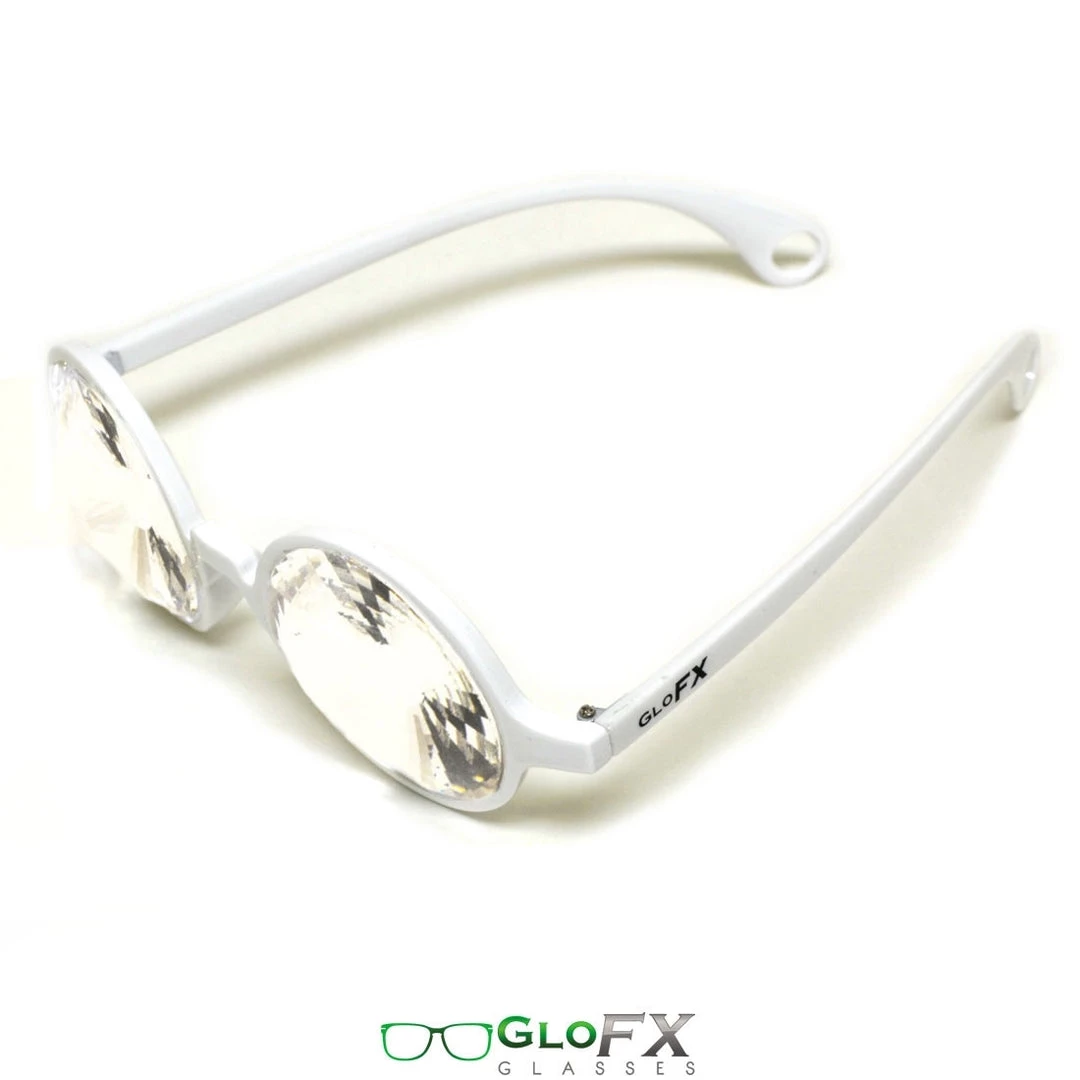 Rave Glasses & Goggles GloFX Kaleidoscope Glasses - White - Clear Wormhole 6 Rave Glasses & Goggles GloFX Kaleidoscope Glasses - White - Clear Wormhole