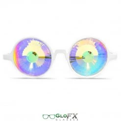 GloFX Kaleidoscope Glasses - White - Rainbow Wormhole On Sale
