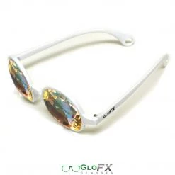 GloFX Kaleidoscope Glasses - White - Rainbow Bug-Eye 11 GloFX Kaleidoscope Glasses - White - Rainbow Bug-Eye