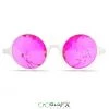 GloFX Kaleidoscope Glasses - White - Magenta 1 GloFX Kaleidoscope Glasses - White - Magenta