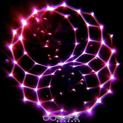 GloFX Kaleidoscope Glasses - White - Magenta