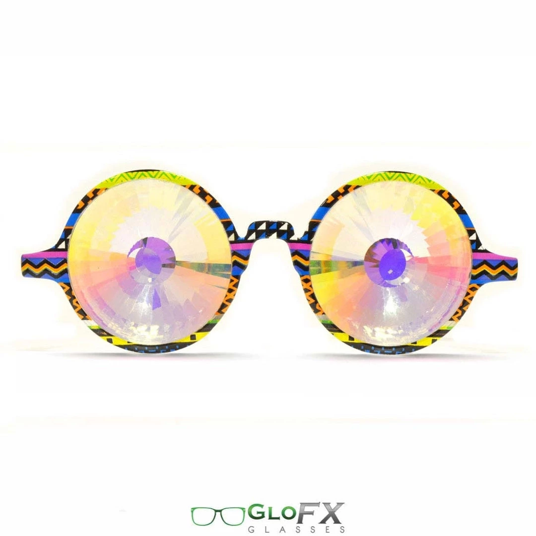 GloFX Kaleidoscope Glasses - Tribal - Rainbow Wormhole Rave Glasses & Goggles 3 GloFX Kaleidoscope Glasses - Tribal - Rainbow Wormhole Rave Glasses & Goggles