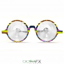 GloFX Kaleidoscope Glasses - Tribal - Clear Wormhole