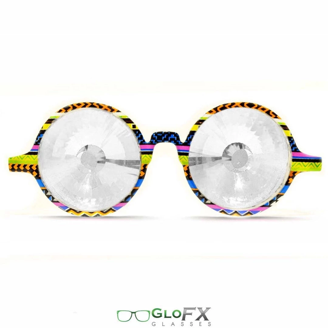 GloFX Kaleidoscope Glasses - Tribal - Clear Wormhole 3 GloFX Kaleidoscope Glasses - Tribal - Clear Wormhole