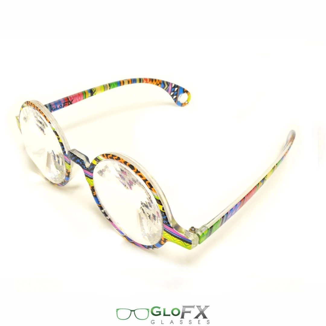 GloFX Kaleidoscope Glasses - Tribal - Clear Wormhole 6 GloFX Kaleidoscope Glasses - Tribal - Clear Wormhole