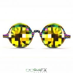 Rave Glasses & Goggles GloFX Kaleidoscope Glasses - Tribal - Rainbow Bug-Eye