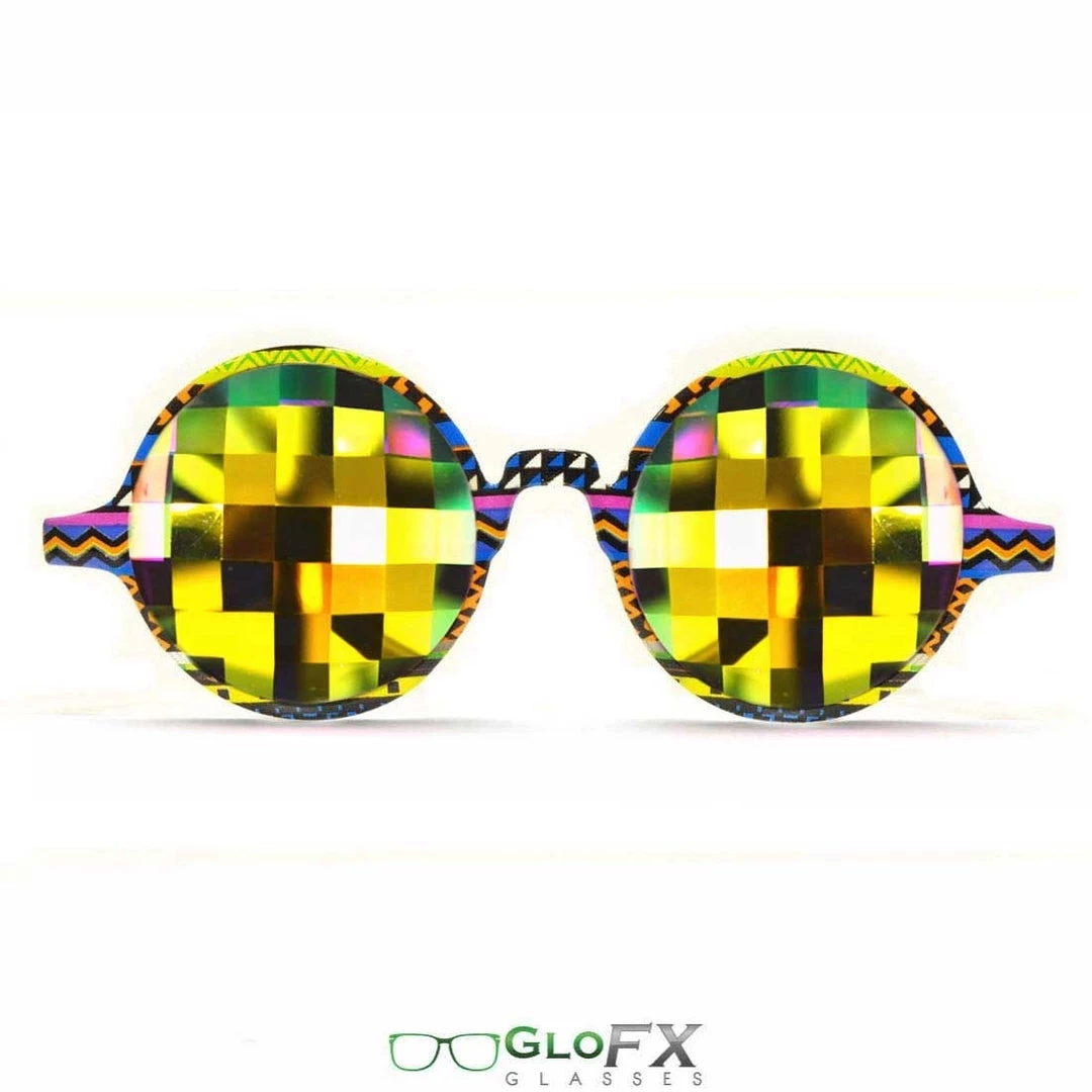 Rave Glasses & Goggles GloFX Kaleidoscope Glasses - Tribal - Rainbow Bug-Eye 3 Rave Glasses & Goggles GloFX Kaleidoscope Glasses - Tribal - Rainbow Bug-Eye
