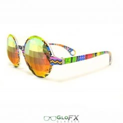 Rave Glasses & Goggles GloFX Kaleidoscope Glasses - Tribal - Rainbow Bug-Eye