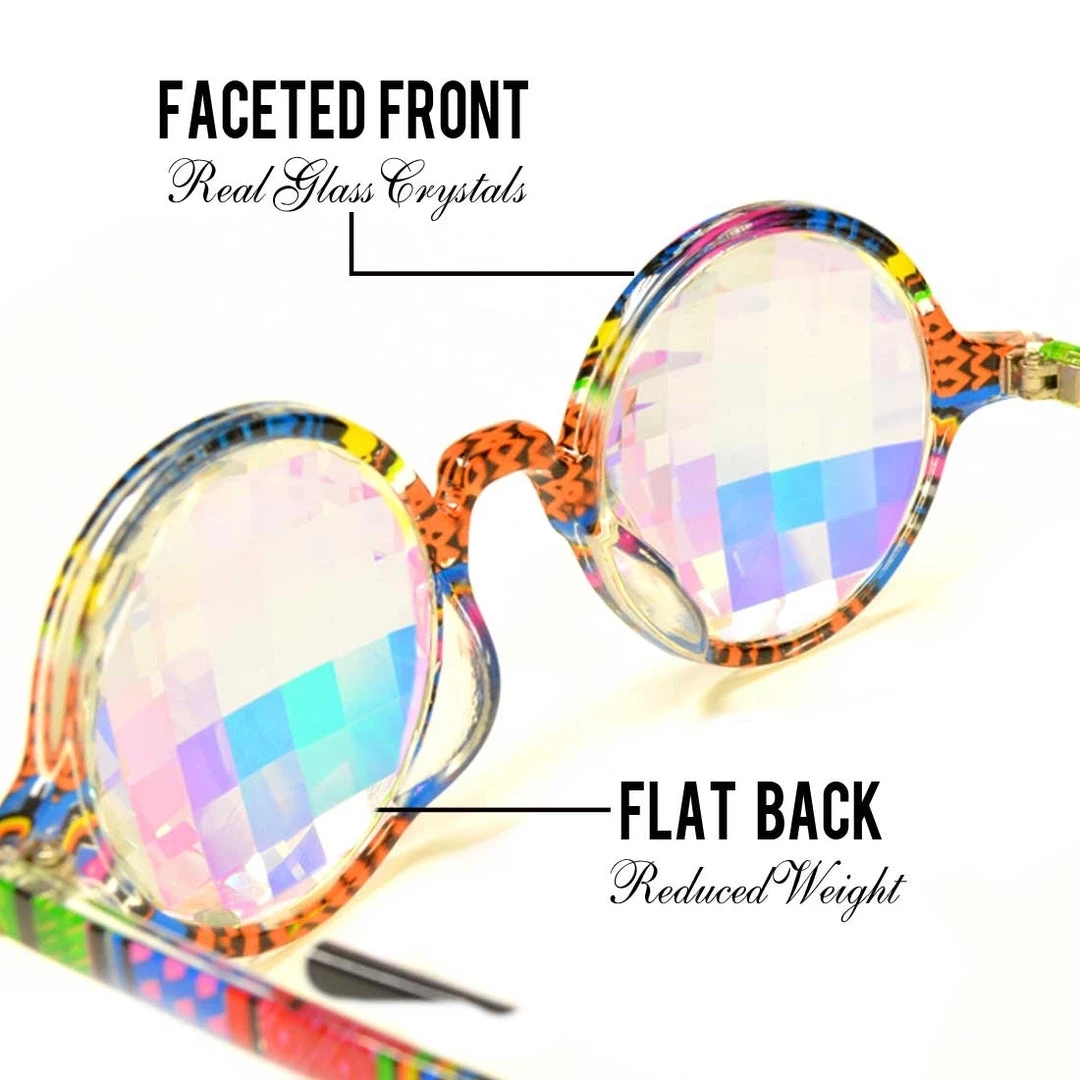 Rave Glasses & Goggles GloFX Kaleidoscope Glasses - Tribal - Rainbow Bug-Eye 6 Rave Glasses & Goggles GloFX Kaleidoscope Glasses - Tribal - Rainbow Bug-Eye