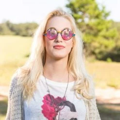 Rave Glasses & Goggles GloFX Kaleidoscope Glasses - Tribal - Rainbow Bug-Eye 13 Rave Glasses & Goggles GloFX Kaleidoscope Glasses - Tribal - Rainbow Bug-Eye