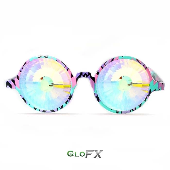 GloFX Kaleidoscope Glasses - Aztec - Rainbow Wormhole Rave Glasses & Goggles 3 GloFX Kaleidoscope Glasses - Aztec - Rainbow Wormhole Rave Glasses & Goggles
