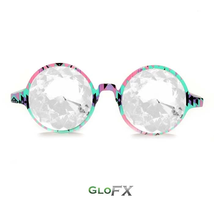 Rave Glasses & Goggles GloFX Kaleidoscope Glasses - Aztec - Clear 3 Rave Glasses & Goggles GloFX Kaleidoscope Glasses - Aztec - Clear