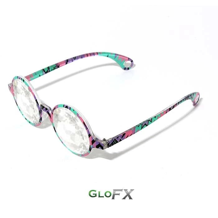 Rave Glasses & Goggles GloFX Kaleidoscope Glasses - Aztec - Clear 6 Rave Glasses & Goggles GloFX Kaleidoscope Glasses - Aztec - Clear