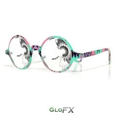 GloFX Kaleidoscope Glasses - Aztec - Clear Wormhole Rave Glasses & Goggles