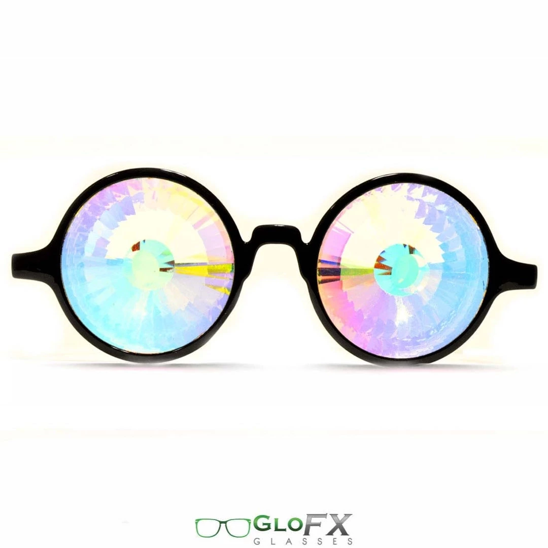 GloFX Kaleidoscope Glasses - Black - Rainbow Wormhole 3 GloFX Kaleidoscope Glasses - Black - Rainbow Wormhole