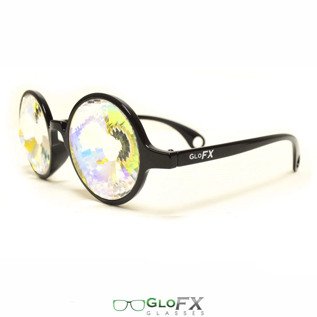 GloFX Kaleidoscope Glasses - Black - Rainbow Wormhole 4 GloFX Kaleidoscope Glasses - Black - Rainbow Wormhole
