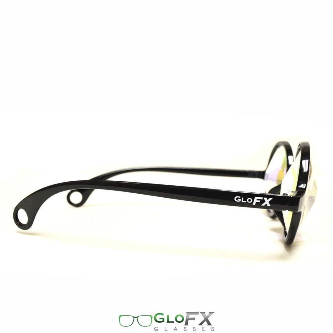 GloFX Kaleidoscope Glasses - Black - Rainbow Wormhole 5 GloFX Kaleidoscope Glasses - Black - Rainbow Wormhole