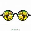 GloFX Kaleidoscope Glasses - Black - Rainbow Bug-Eye 1 GloFX Kaleidoscope Glasses - Black - Rainbow Bug-Eye